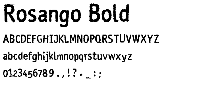 Rosango Bold font